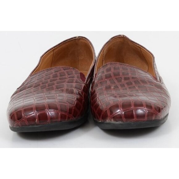 Comfortview Leisa Women 11 WIDE Faux Crocodile Leather Elastic Gore SlipOn Flat - Picture 7 of 11